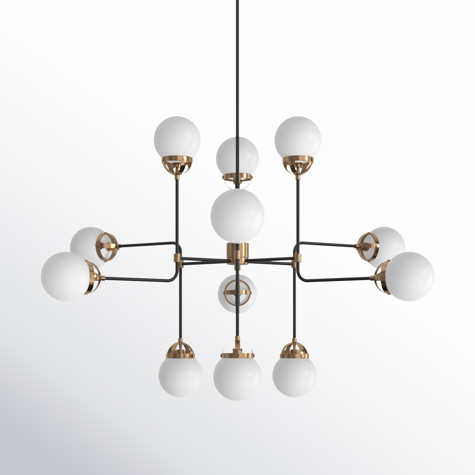 Joss & Main Newport 12 - Light Sputnik Modern Linear Chandelier